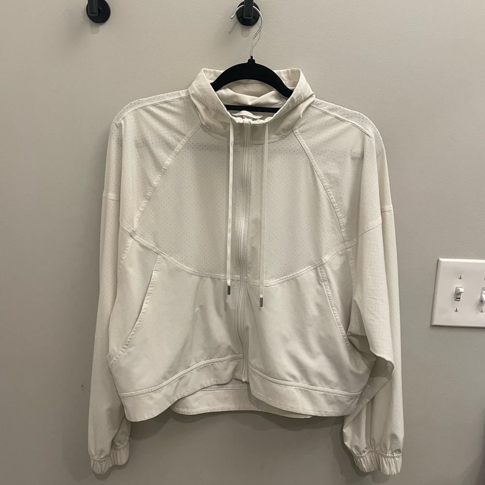 Lululemon White Zip-Up Light Jacket